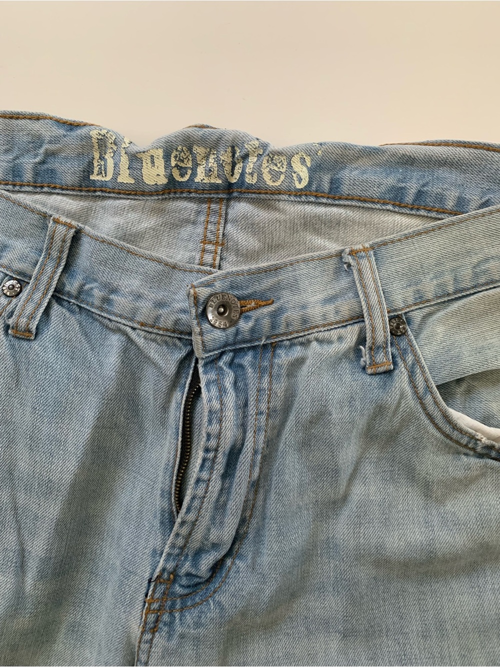 #23 Vintage Light Wash BlueDemin Jeans with Logo